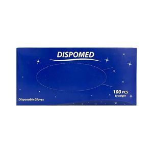 دستکش وینیل غیر پودری دیسپومد مدل 01l سایز بزرگ (l) بسته 100 عددی